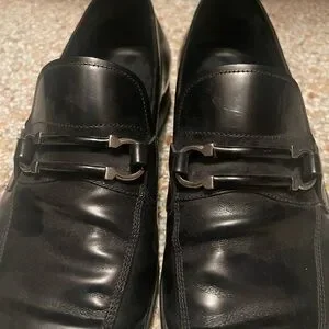 SALVATORE FERRAGAMO Florence Italy Loafers Leather Black Men’s Size US 9.5 E Salvatore Ferragamo | Shoes | Salvatore Ferragamo Florence  main image 4